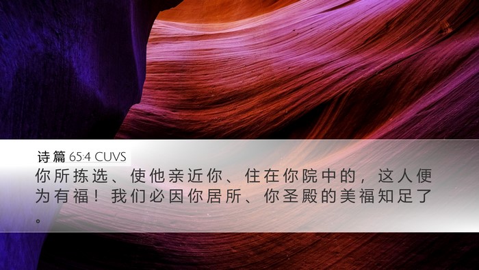 诗 篇 65:4 CUVS Bible Verse Image