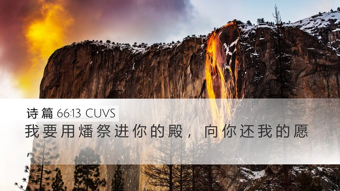 诗 篇 66:13 CUVS Bible Verse Image