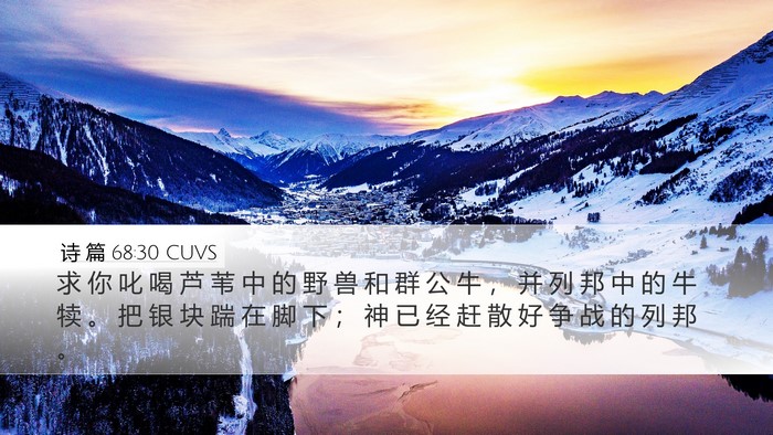 诗 篇 68:30 CUVS Bible Verse Image