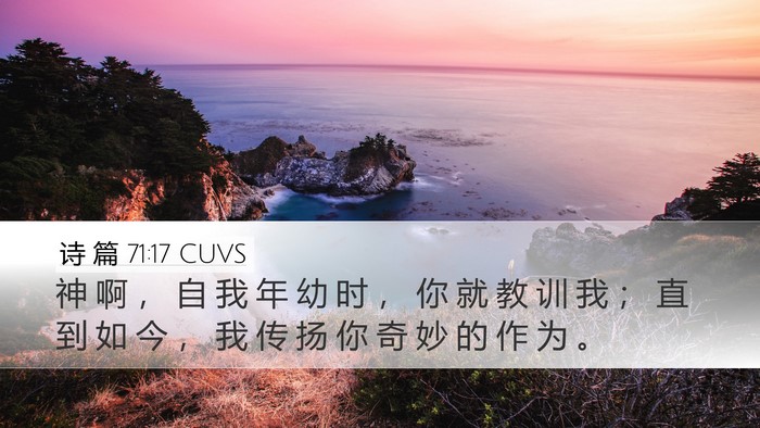 诗 篇 71:17 CUVS Bible Verse Image