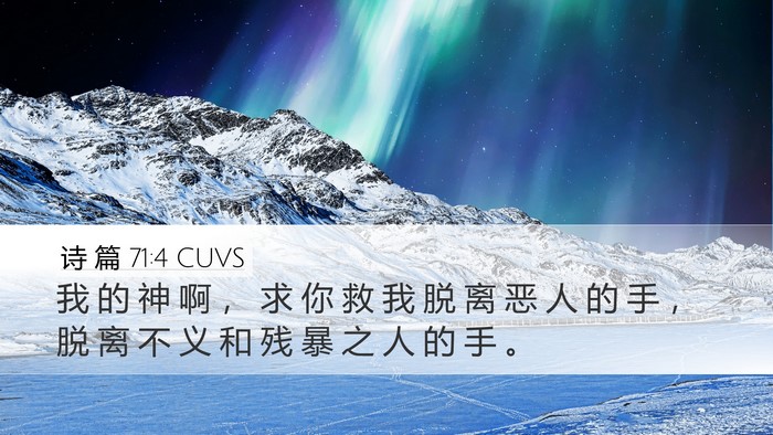 诗 篇 71:4 CUVS Bible Verse Image