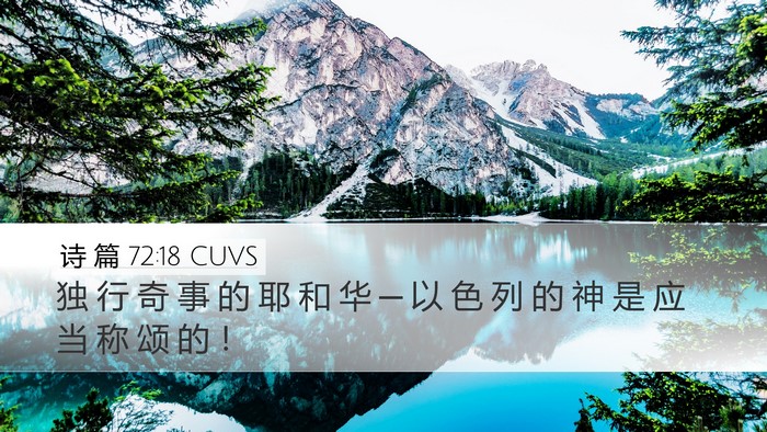诗 篇 72:18 CUVS Bible Verse Image