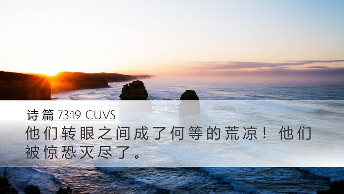 诗 篇 73:19 CUVS Bible Verse Image