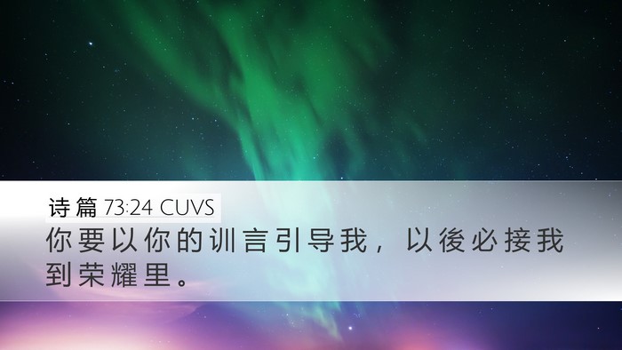 诗 篇 73:24 CUVS Bible Verse Image
