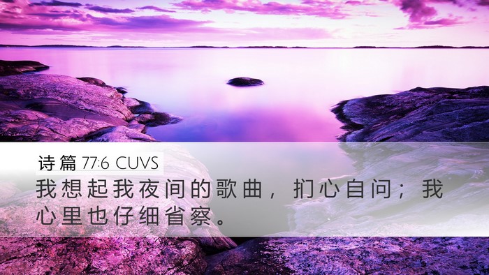 诗 篇 77:6 CUVS Bible Verse Image
