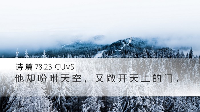 诗 篇 78:23 CUVS Bible Verse Image