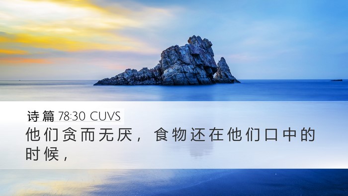 诗 篇 78:30 CUVS Bible Verse Image