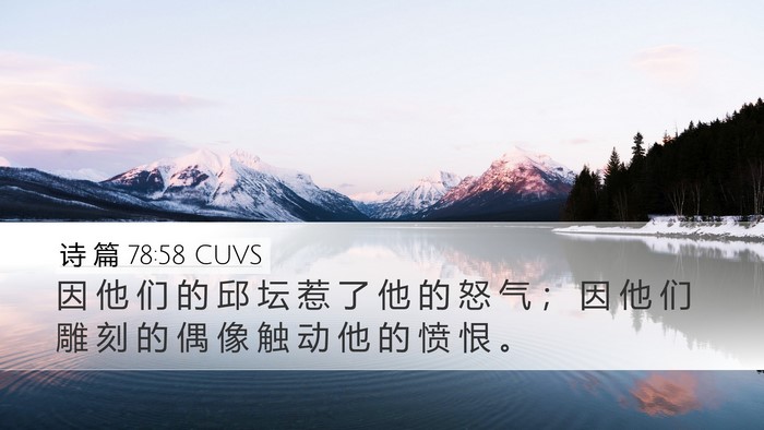 诗 篇 78:58 CUVS Bible Verse Image