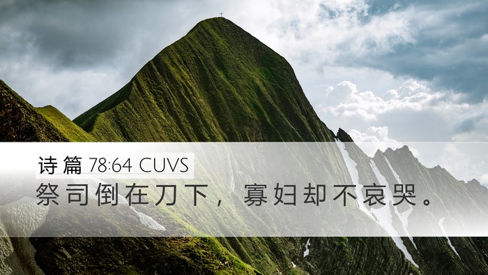 诗 篇 78:64 CUVS Bible Verse Image