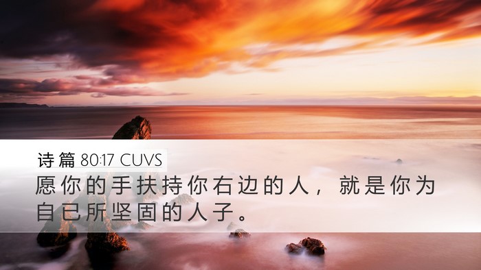 诗 篇 80:17 CUVS Bible Verse Image