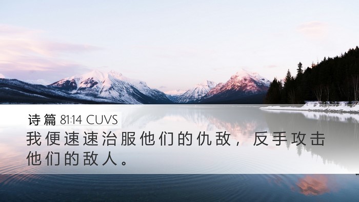 诗 篇 81:14 CUVS Bible Verse Image