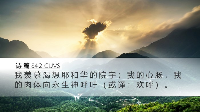 诗 篇 84:2 CUVS Bible Verse Image
