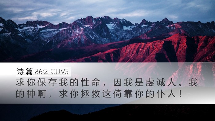 诗 篇 86:2 CUVS Desktop Wallpaper - 求 你 保 存 我 的 性 命 ， 因 我 是 - Desktop Bible Verse Wallpaper