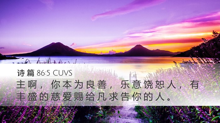 诗 篇 86:5 CUVS Bible Verse Image