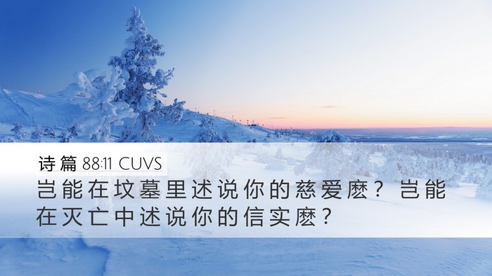 诗 篇 88:11 CUVS Desktop Wallpaper - 岂 能 在 坟 墓 里 述 说 你 的 慈 爱 - Desktop Bible Verse Wallpaper