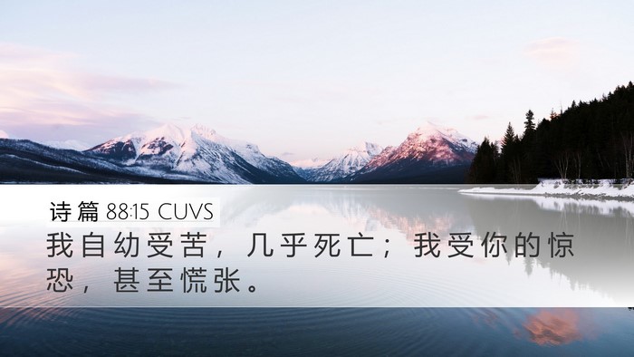 诗 篇 88:15 CUVS Bible Verse Image