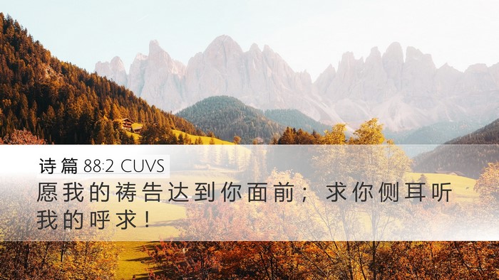 诗 篇 88:2 CUVS Bible Verse Image