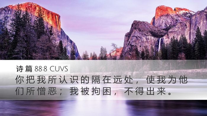 诗 篇 88:8 CUVS Bible Verse Image