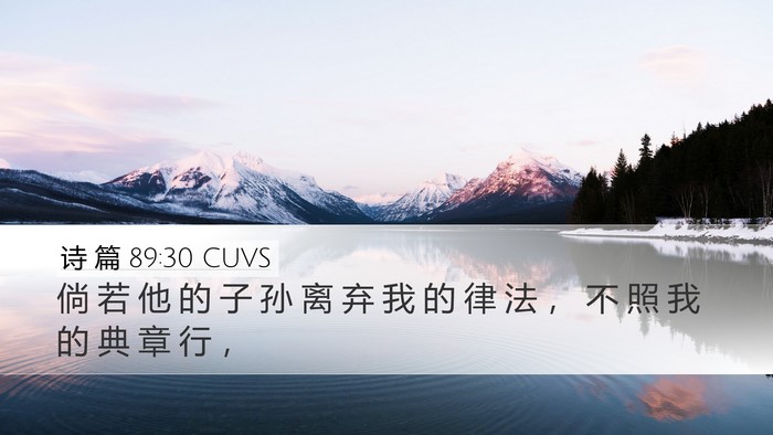诗 篇 89:30 CUVS Bible Verse Image
