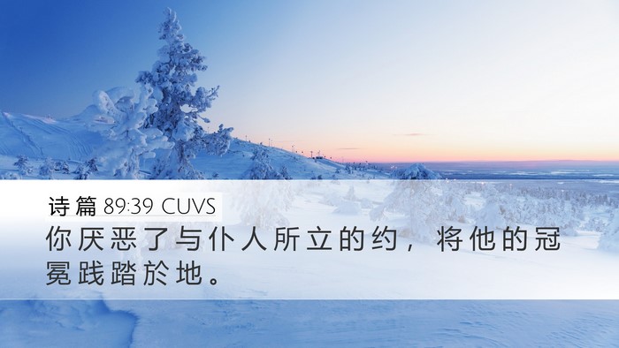 诗 篇 89:39 CUVS Bible Verse Image