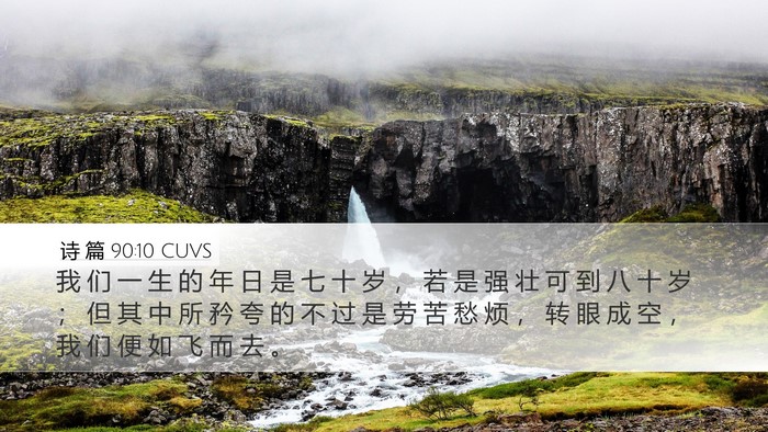诗 篇 90:10 CUVS Bible Verse Image