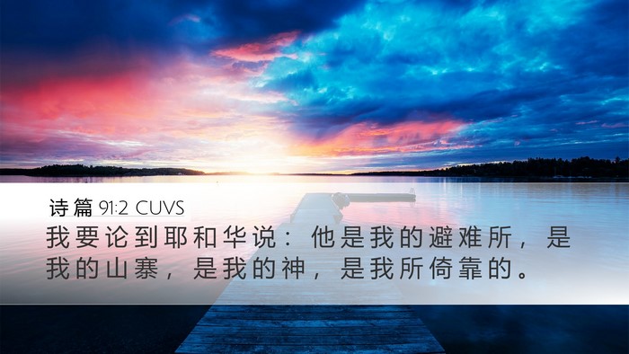 诗 篇 91:2 CUVS Bible Verse Image