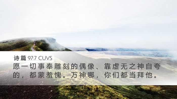 诗 篇 97:7 CUVS Bible Verse Image