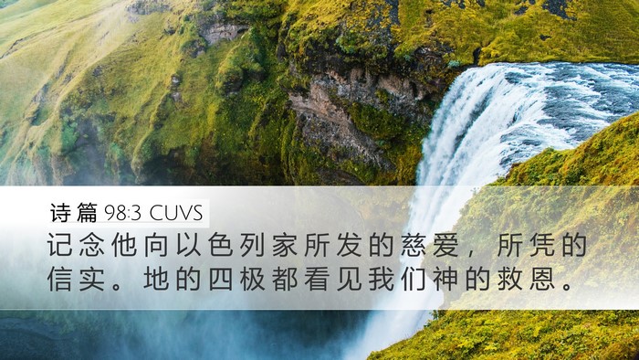 诗 篇 98:3 CUVS Bible Verse Image