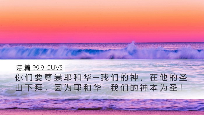 诗 篇 99:9 CUVS Bible Verse Image