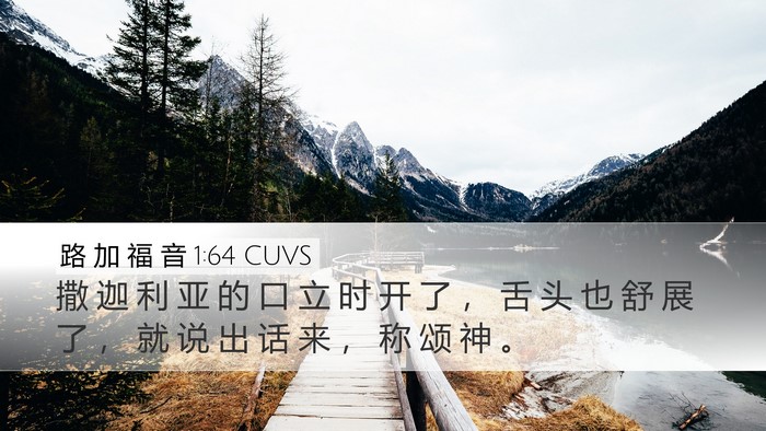 路 加 福 音 1:64 CUVS Bible Verse Image