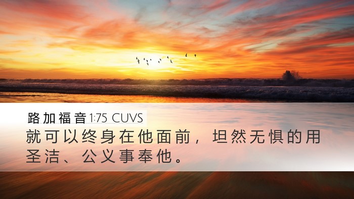 路 加 福 音 1:75 CUVS Desktop Wallpaper - 就 可 以 终 身 在 他 面 前 ， 坦 然 - Desktop Bible Verse Wallpaper