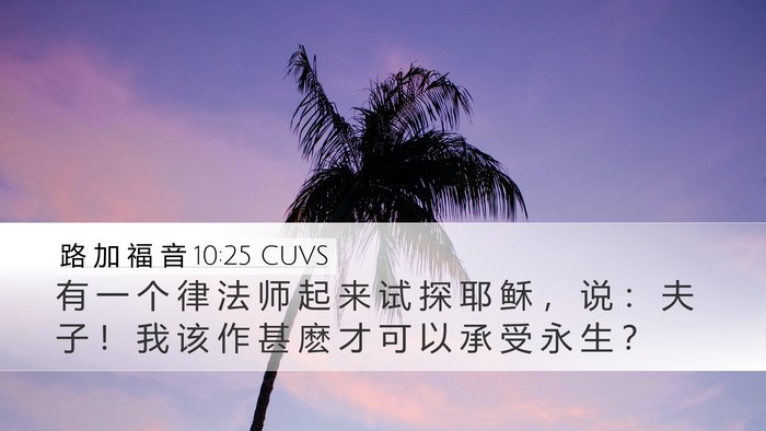 路 加 福 音 10:25 CUVS Bible Verse Image