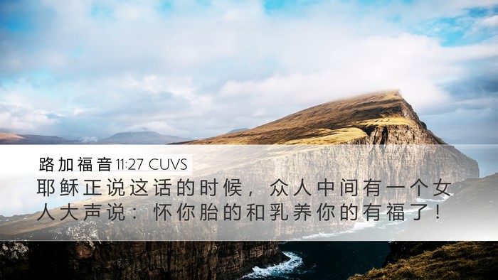 路 加 福 音 11:27 CUVS Bible Verse Image
