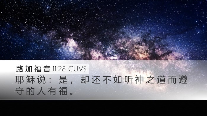 路 加 福 音 11:28 CUVS Bible Verse Image