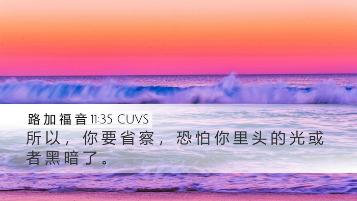 路 加 福 音 11:35 CUVS Desktop Wallpaper - 所 以 ， 你 要 省 察 ， 恐 怕 你 里 - Desktop Bible Verse Wallpaper