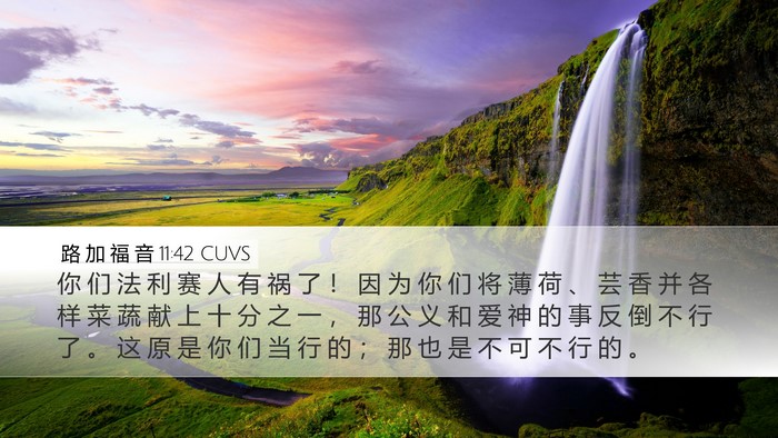 路 加 福 音 11:42 CUVS Bible Verse Image