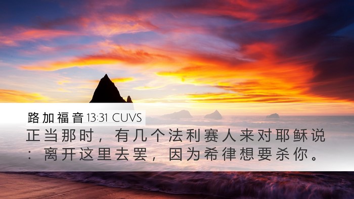 路 加 福 音 13:31 CUVS Bible Verse Image