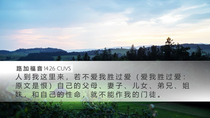 路 加 福 音 14:26 CUVS Bible Verse Image