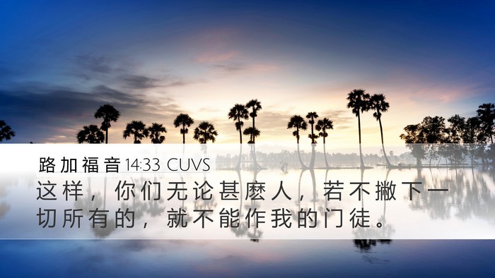 路 加 福 音 14:33 CUVS Bible Verse Image