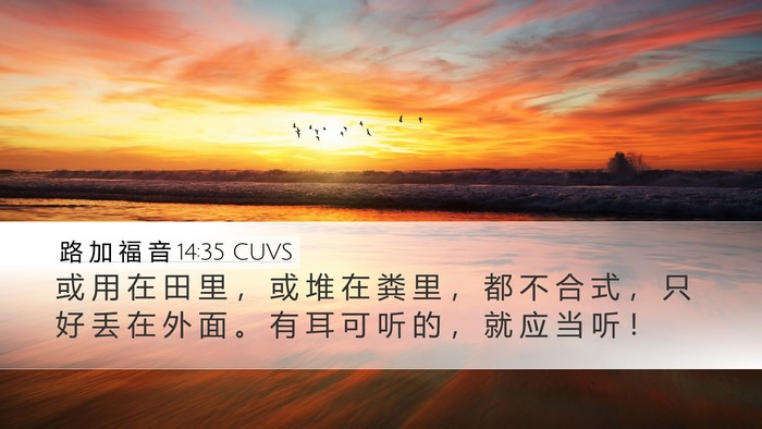 路 加 福 音 14:35 CUVS Bible Verse Image