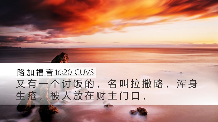 路 加 福 音 16:20 CUVS Bible Verse Image