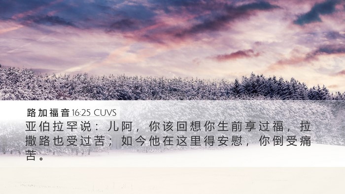 路 加 福 音 16:25 CUVS Bible Verse Image