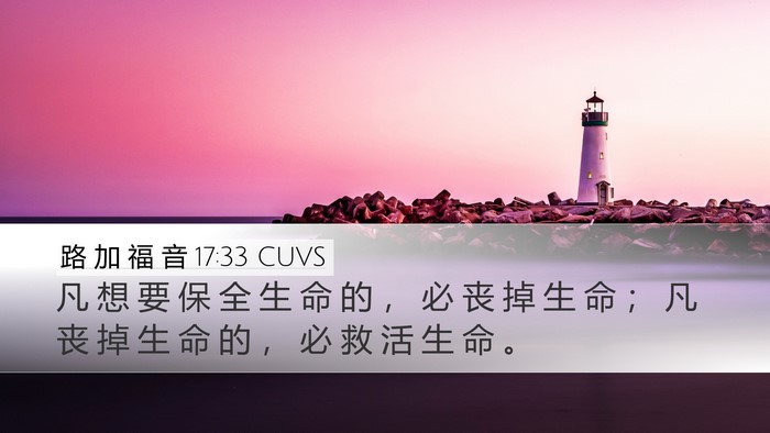路 加 福 音 17:33 CUVS Bible Verse Image