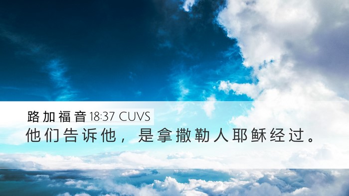 路 加 福 音 18:37 CUVS Desktop Wallpaper - 他 们 告 诉 他 ， 是 拿 撒 勒 人 耶 - Desktop Bible Verse Wallpaper