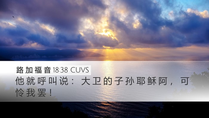 路 加 福 音 18:38 CUVS Bible Verse Image