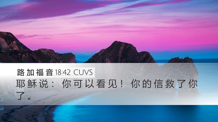 路 加 福 音 18:42 CUVS Bible Verse Image