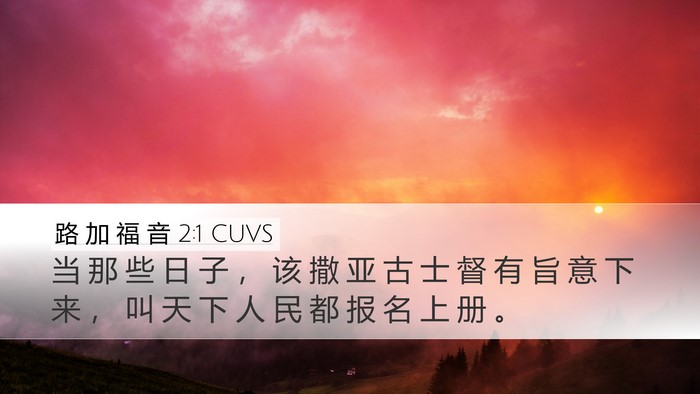 路 加 福 音 2:1 CUVS Bible Verse Image
