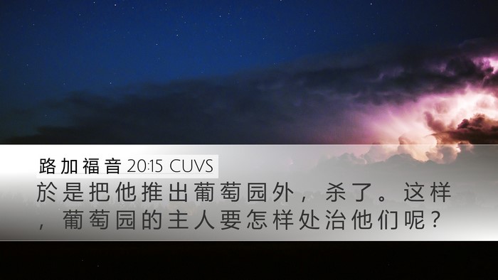 路 加 福 音 20:15 CUVS Bible Verse Image