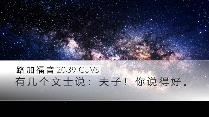 路 加 福 音 20:39 CUVS Bible Verse Image