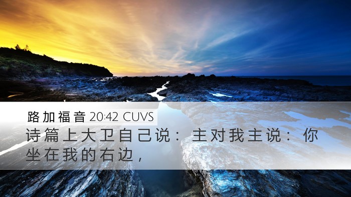 路 加 福 音 20:42 CUVS Bible Verse Image